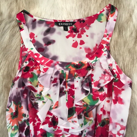 Express Sleeveless Floral Tie Dress, Small - Picture 8 of 12